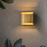 Modern Curved Brass LED Wall Sconce