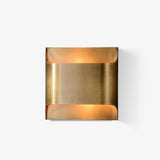 Modern Curved Brass LED Wall Sconce