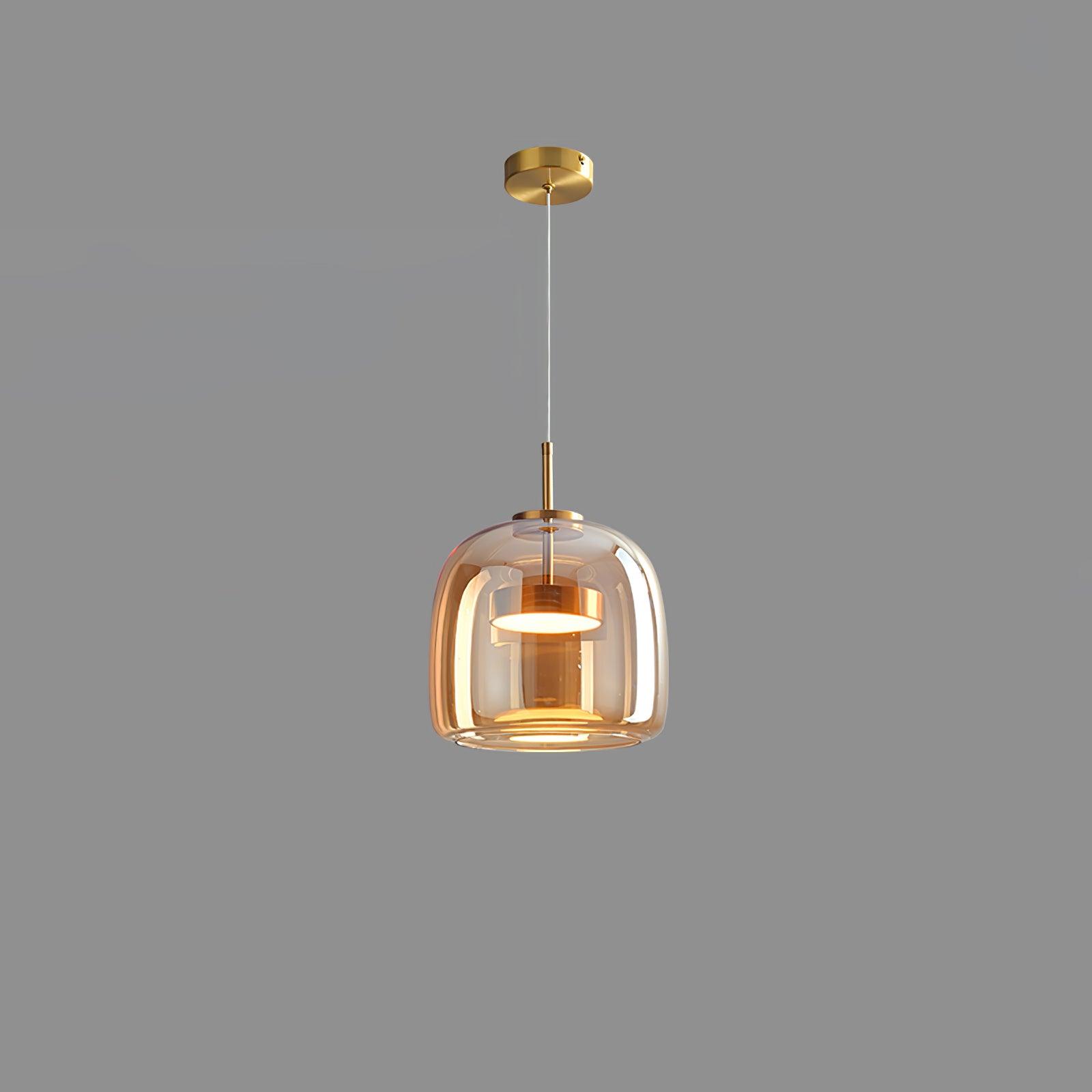 Modern Glass Dome Pendant Light Fixture