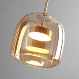 Modern Glass Dome Pendant Light Fixture