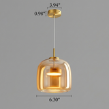 Modern Glass Dome Pendant Light Fixture