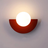 Modern Glass Globe LED Wall Sconce Light