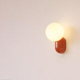 Modern Glass Globe Wall Light Fixture