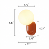 Modern Glass Globe Wall Light Fixture