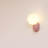 Modern Glass Globe Wall Light Fixture