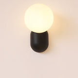 Modern Glass Globe Wall Light Fixture