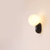 Modern Glass Globe Wall Light Fixture