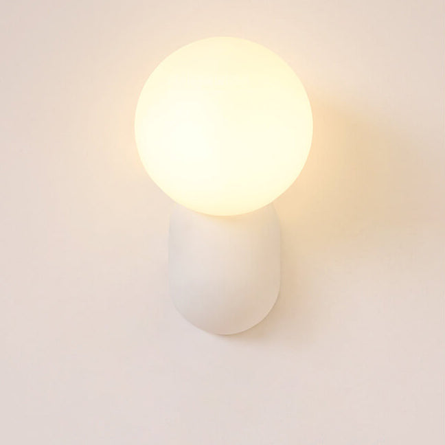 Modern Glass Globe Wall Light Fixture