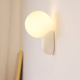 Modern Glass Globe Wall Light Fixture