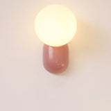 Modern Glass Globe Wall Light Fixture