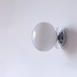 Modern Glass Globe Wall Light with Iron Base