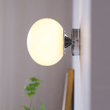Modern Glass Globe Wall Light with Iron Base