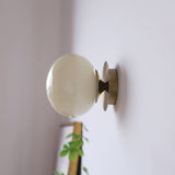 Modern Glass Globe Wall Light with Iron Base