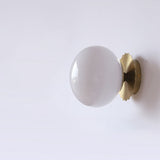 Modern Glass Globe Wall Light with Iron Base