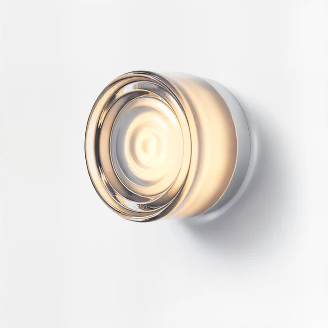 Modern Glass Round LED Wall Sconce Light