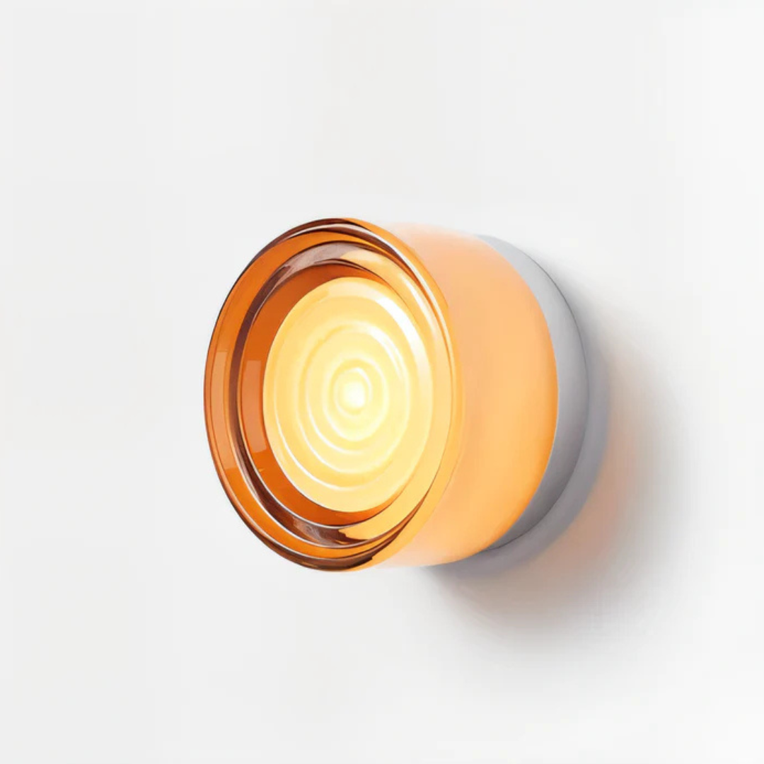 Modern Glass Round LED Wall Sconce Light