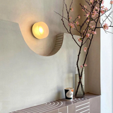 Modern Glass Round LED Wall Sconce Light