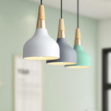 Modern Iron Macaron Disc Pendant Light
