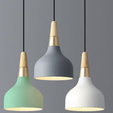 Modern Iron Macaron Disc Pendant Light