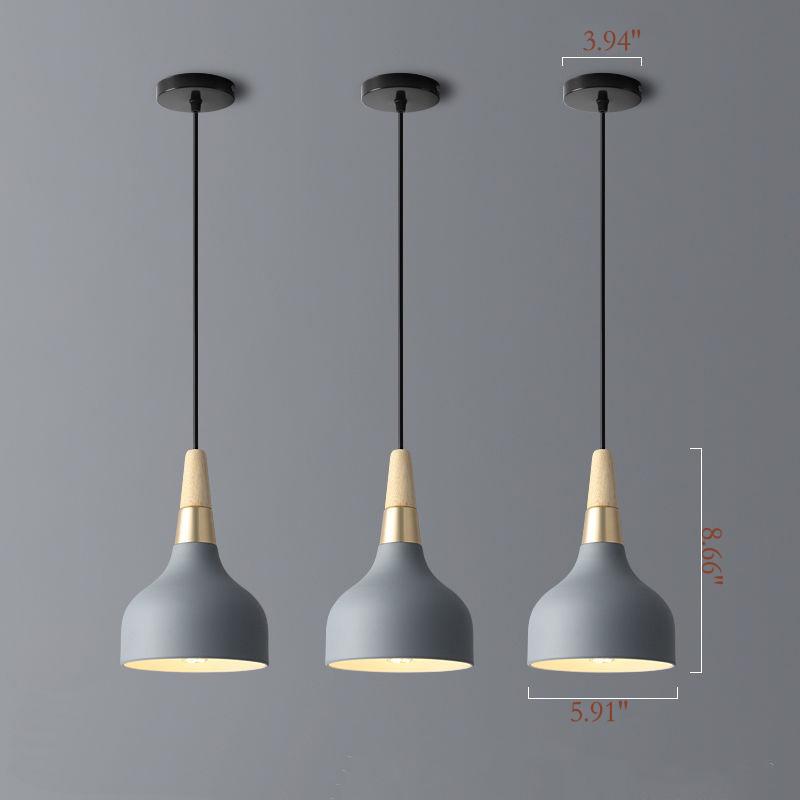 Modern Iron Macaron Disc Pendant Light