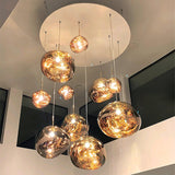 Modern Lava Glass Dome Pendant Light