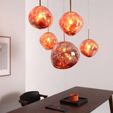 Modern Lava Glass Dome Pendant Light
