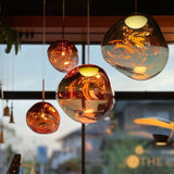 Modern Lava Glass Dome Pendant Light