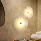 Modern Marble Round LED Wall Light Fixture