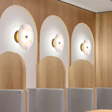 Modern Marble Round LED Wall Light Fixture
