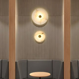 Modern Marble Round LED Wall Light Fixture