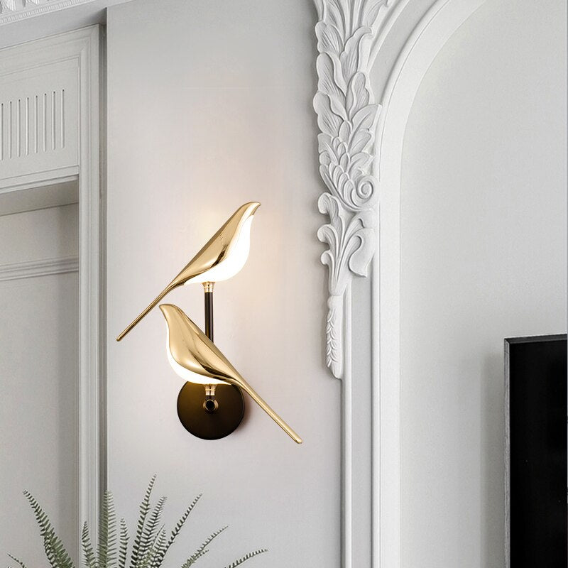 Modern Metal Bird Wall Sconce LED Light