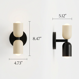 Modern Metal LED Wall Sconce with 2 Lights