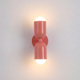 Modern Metal LED Wall Sconce with 2 Lights