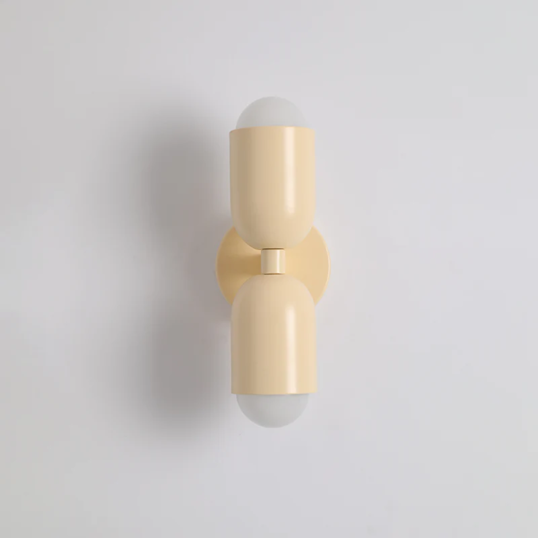 Modern Metal LED Wall Sconce with 2 Lights
