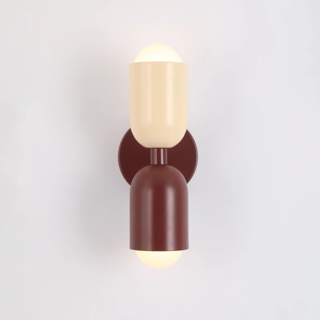 Modern Metal LED Wall Sconce with 2 Lights