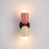 Modern Metal LED Wall Sconce with 2 Lights