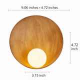Modern Resin Bowl Wall Sconce with G9