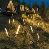 Modern Solar Reed Lights with Steel Stakes