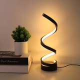 Modern Spiral LED Table Lamp with Base