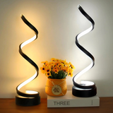 Modern Spiral LED Table Lamp with Base
