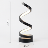 Modern Spiral LED Table Lamp with Base