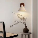 Modern Travertine Cone Wall Sconce Light