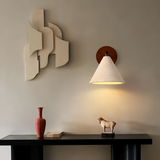 Modern Travertine Cone Wall Sconce Light