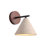 Modern Travertine Cone Wall Sconce Light