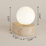Modern Travertine Globe LED Wall Sconce