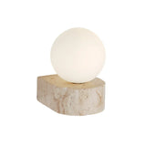 Modern Travertine Globe LED Wall Sconce