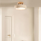 Modern Travertine Round LED Ceiling Light