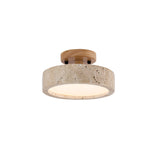 Modern Travertine Round LED Ceiling Light