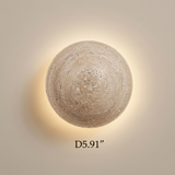 Modern Travertine Round LED Wall Sconce