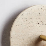 Modern Travertine Wood Rotating Wall Sconce